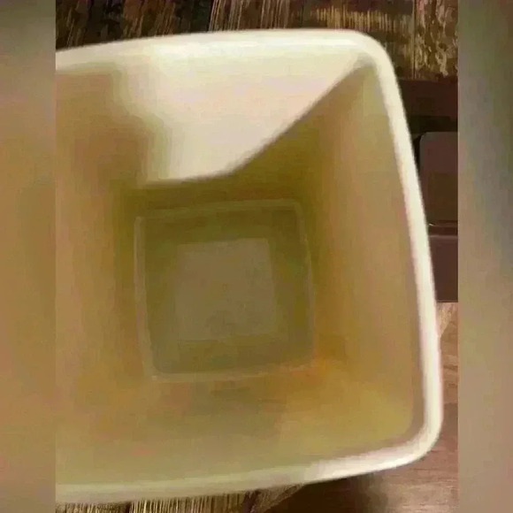 Vtg 4 Piece Kitchen Canister Set Plastic Square Nesting Beige Brown MCM Kitschy - Picture 5 of 11